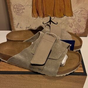 Birkenstock Taupe Suede Sandals